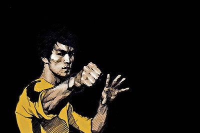 

Aabhaas Wall Poster Bruce Lee Hollywood Actor Paper Print(12 inch X 18 inch, Rolled)