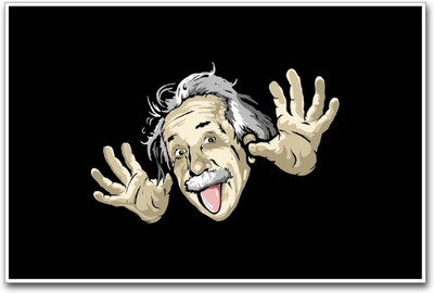 

Aabhaas Wall Poster Albert Einstein funny Paper Print(12 inch X 18 inch, Rolled)