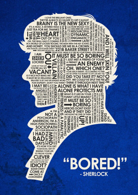 

Wall Poster Sherlock Holmes Typography Paper Print(12 inch X 18 inch, Rolled)