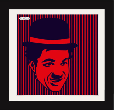 

Aabhaas Wall Poster Red Chaplin Photo Frame Paper Print(12 inch X 18 inch, Rolled)