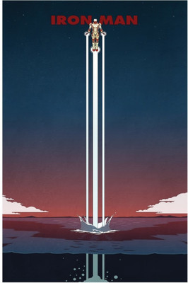 

Akhuratha Wall Poster Iron Man Minimal Art Paper Print(12 inch X 18 inch, Rolled)