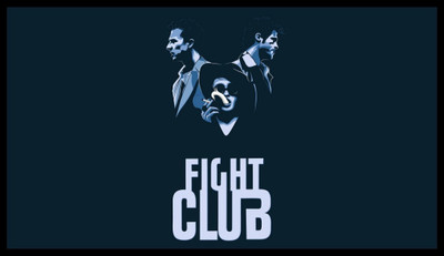 

Aabhaas Wall Poster Brad Pitt Edward Norton Awesome Hollywood Movie Fight club Paper Print(12 inch X 18 inch, Rolled)