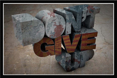 

Akhuratha Wall Poster Don't Give Up Wood By Paper Print(12 inch X 18 inch, Rolled)