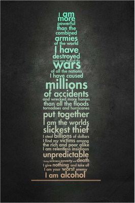 Aabhaas Wall Poster - I Am Alcohol Paper Print(12 inch X 18 inch, Rolled)