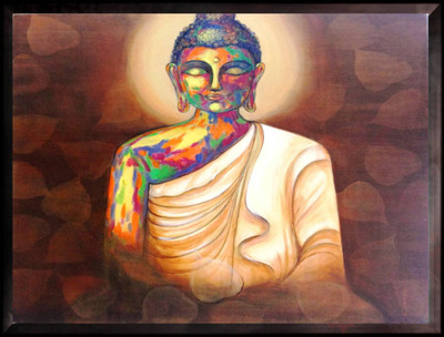 

Aabhaas Wall Poster lord-buddha-painting-artwork-fp-a-y-khgyb Paper Print(12 inch X 18 inch, Rolled)