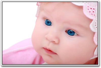 

Aabhaas Wall Poster Cute Baby with Blue Eyes Paper Print(12 inch X 18 inch, Rolled)