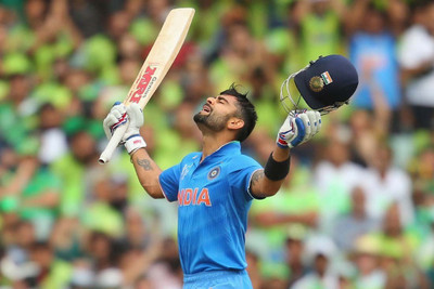 

Aabhaas Wall Poster Virat Kohli Indian Cricket Player Paper Print(12 inch X 18 inch, Rolled)