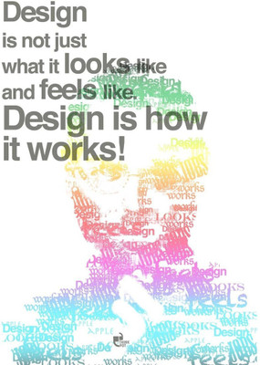 

Aabhaas Wall Poster Design is not just what it looks like and feels like. Design is how it works! - Steve Jobs Apple Paper Print(12 inch X 18 inch, Rolled)