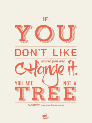 

Wall Poster If You Don't Like Where You Are Change It - Jim Rohn Paper Print(12 inch X 18 inch, Rolled)