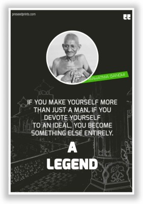 

Aabhaas Wall Poster A Legend by Mahatma Gandhi Paper Print(12 inch X 18 inch, Rolled)