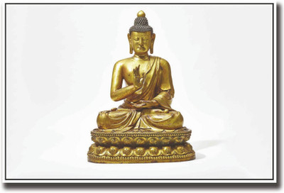 

Aabhaas Wall Poster gold-buddha-aps-jytp Paper Print(12 inch X 18 inch, Rolled)