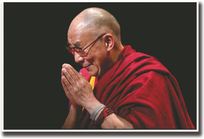 

Wall Poster dalai-lama-folding-hands-aps-afbw-vf Paper Print(12 inch X 18 inch, Rolled)