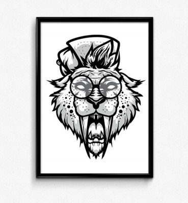 

Aabhaas Wall Poster roaring-lion-specs- Paper Print(12 inch X 18 inch, Rolled)