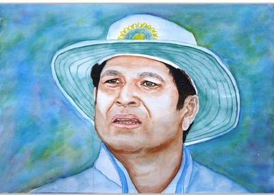 

Aabhaas Wall Poster Sachin Tendulkar Paper Print(12 inch X 18 inch, Rolled)
