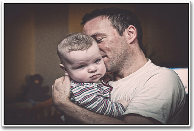 

Aabhaas Wall Poster Cute Baby with Father Paper Print(12 inch X 18 inch, Rolled)
