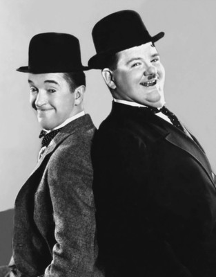 

Aabhaas Wall Poster Laurel & Hardy Paper Print(12 inch X 18 inch, Rolled)