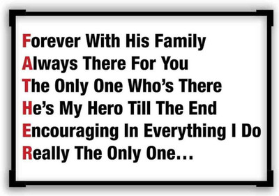 

Akhuratha Wall Poster Father's Day Typography Defination Typography Illustration Paper Print(12 inch X 18 inch, Rolled)