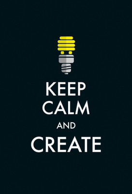 

Aabhaas Wall Poster Keep Calm and Create Paper Print(12 inch X 18 inch, Rolled)