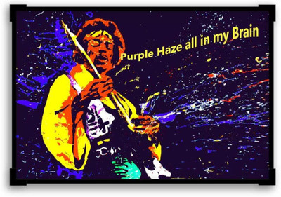 

Aabhaas Wall Poster Purple Haze Jimi Hendri A Paper Print(12 inch X 18 inch, Rolled)