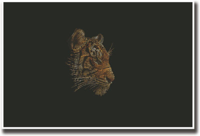 

Wall Poster Lion typography Paper Print(12 inch X 18 inch, Rolled)