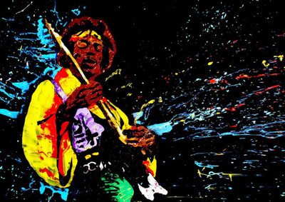 

Wall Poster Jimi Hendri Water Splash Paper Print(12 inch X 18 inch, Rolled)