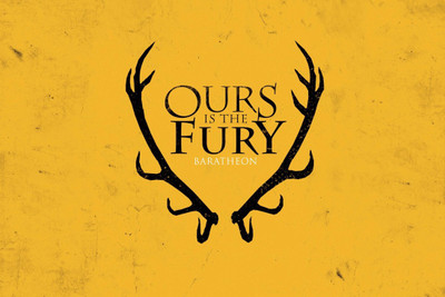 

Wall Poster Ours is the fury Baratheon Occur Background Paper Print(12 inch X 18 inch, Rolled)