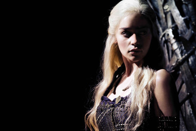 

Aabhaas Wall Poster Khaleesi Black Background Paper Print(12 inch X 18 inch, Rolled)