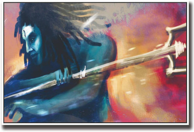 

Akhuratha Wall Poster shiva-with-tris-l-aps- Paper Print(12 inch X 18 inch, Rolled)