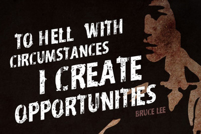 

Wall Poster Bruce Lee- I create Opportunity Paper Print(12 inch X 18 inch, Rolled)