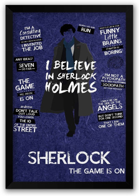 

Aabhaas Wall Poster I Believe In Sherlock BBC Series Inspired Typography Paper Print(12 inch X 18 inch, Rolled)