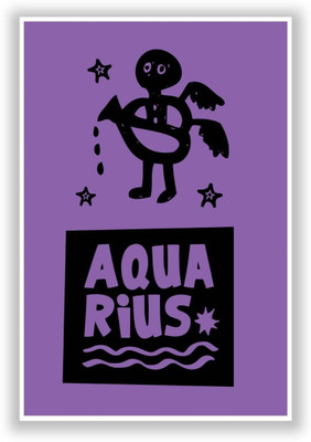 

Aabhaas Wall Poster Aquarius Dark Purple | Zodiac Sign Gifts For Friends & Family Paper Print(12 inch X 18 inch, Rolled)