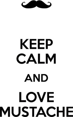 

Aabhaas Wall Poster Keep Calm And Love Mustache Paper Print(12 inch X 18 inch, Rolled)