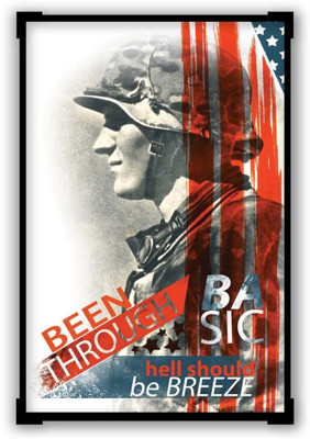 Aabhaas Wall Poster Hell Should Be a Breeze | Armed Forces Quirky Paper Print(12 inch X 18 inch, Rolled)