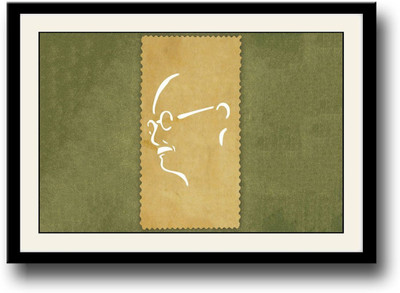

Wall Poster Mahatma Gandhi Minimalistic Paper Print(12 inch X 18 inch, Rolled)