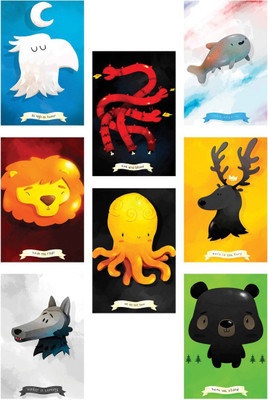 

Aabhaas Wall Poster Game of Thrones MinimalArtist s of Houses Coon Paper Print(12 inch X 18 inch, Rolled)