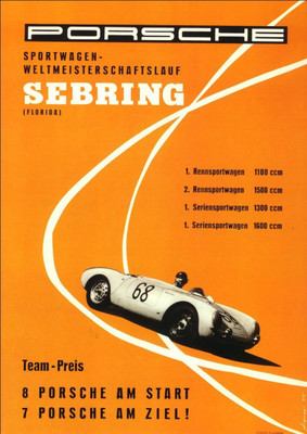 

Aabhaas Wall Poster Porsche Sebring Florida Paper Print(12 inch X 18 inch, Rolled)