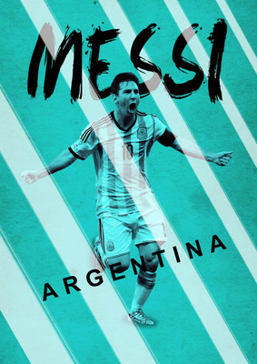

Aabhaas Lionel Messi Fine Quality Wall Poster Paper Print(12 inch X 18 inch, Rolled)