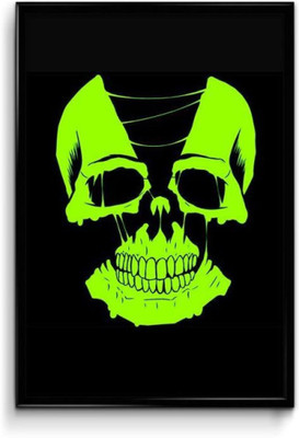

Aabhaas Wall Poster Neon Psy Skull Paper Print(12 inch X 18 inch, Rolled)