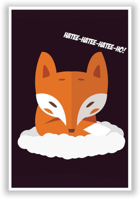

Wall Poster What Does The Fo Say Song | Hatee Hatee Funny Illustration Paper Print(12 inch X 18 inch, Rolled)