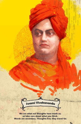 

Aabhaas Wall Poster Swami Vivekananda - Thoughts Travel far Paper Print(12 inch X 18 inch, Rolled)