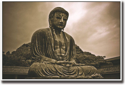 

Akhuratha Wall Poster black-white-buddha-statue-aps-subjh-m Paper Print(12 inch X 18 inch, Rolled)