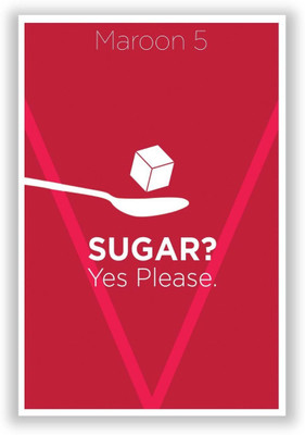 

Akhuratha Wall Poster Sugar Yes Please | Maroon Inspired Minimalist Illustration Paper Print(12 inch X 18 inch, Rolled)