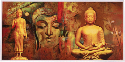 

Aabhaas Wall Poster -textured-art-gautam-buddha-fine-print- Paper Print(12 inch X 18 inch, Rolled)