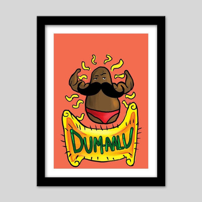 

Wall Poster Dum Aloo & Wall PosterMounted Paper Print(12 inch X 18 inch, Rolled)