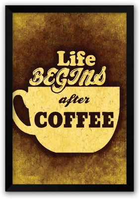 

Akhuratha Wall Poster Life Begins After Coffee Motivational Illustration Paper Print(18 inch X 12 inch, Rolled)