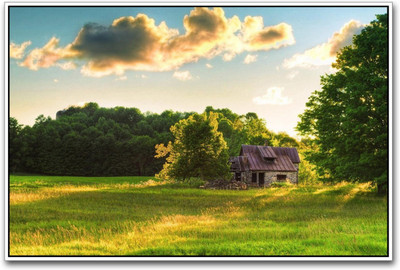 

Akhuratha Wall Poster House in the farm Paper Print(12 inch X 18 inch, Rolled)