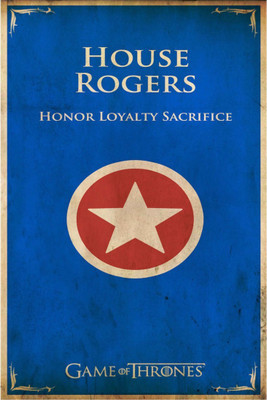 

Aabhaas Wall Poster Game of Thrones Inspired House Rogers Paper Print(12 inch X 18 inch, Rolled)