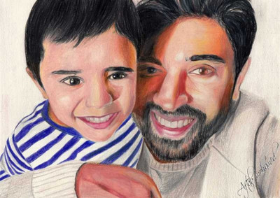 

Wall Poster Nivin Pauly And Son work | Artist: Aftab Mohamed Paper Print(12 inch X 18 inch, Rolled)