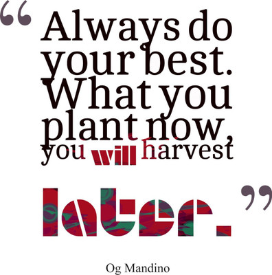 

Wall Poster Plant Now And Harvest Later - Og Mandino Quote Paper Print(12 inch X 18 inch, Rolled)