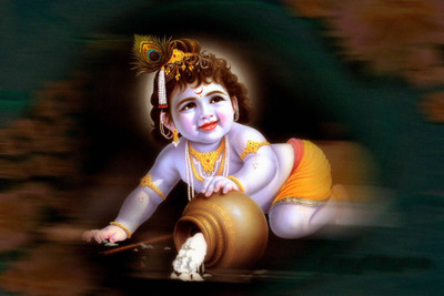

Aabhaas Wall Poster -lord-krishna--- Paper Print(12 inch X 18 inch, Rolled)